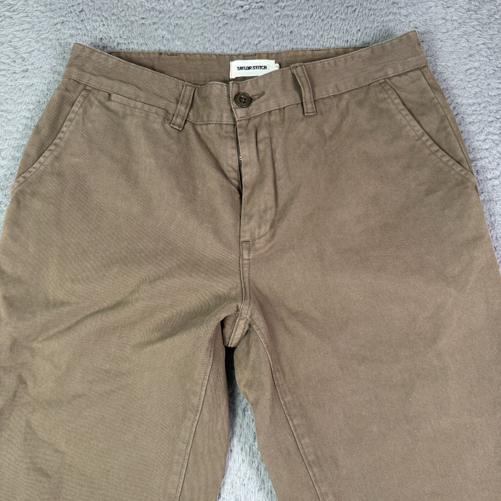 Taylor Stitch The Democratic Foundation Pants Mens 30x28 Brown Chino Work